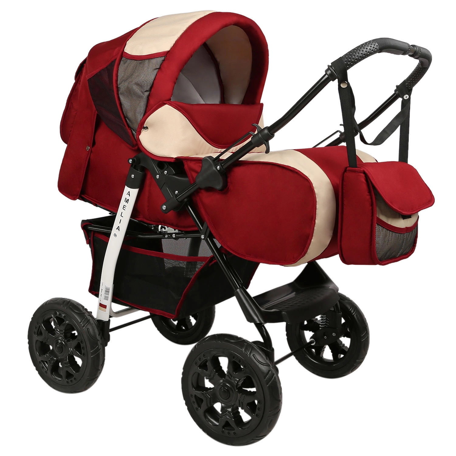 Прогулочная коляска Alis AMELIA I  красный+бежевый 108132942-progulochnaya-kolyaska-alis-amelia-i--krasniibezhevii