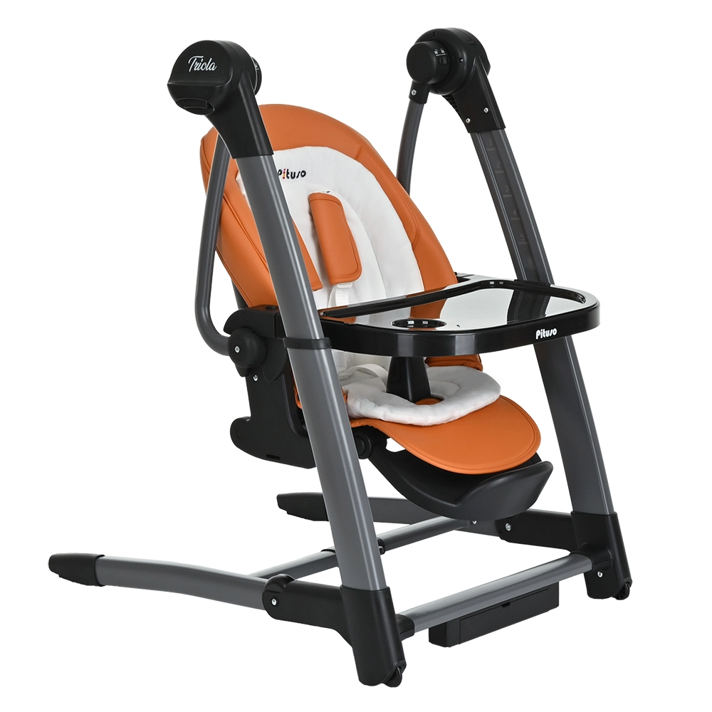 Стульчик для кормления Pituso Triola 3 в 1 Черная рама/Охра 04fo39u83q9h1tsbs13udp813m19dk18