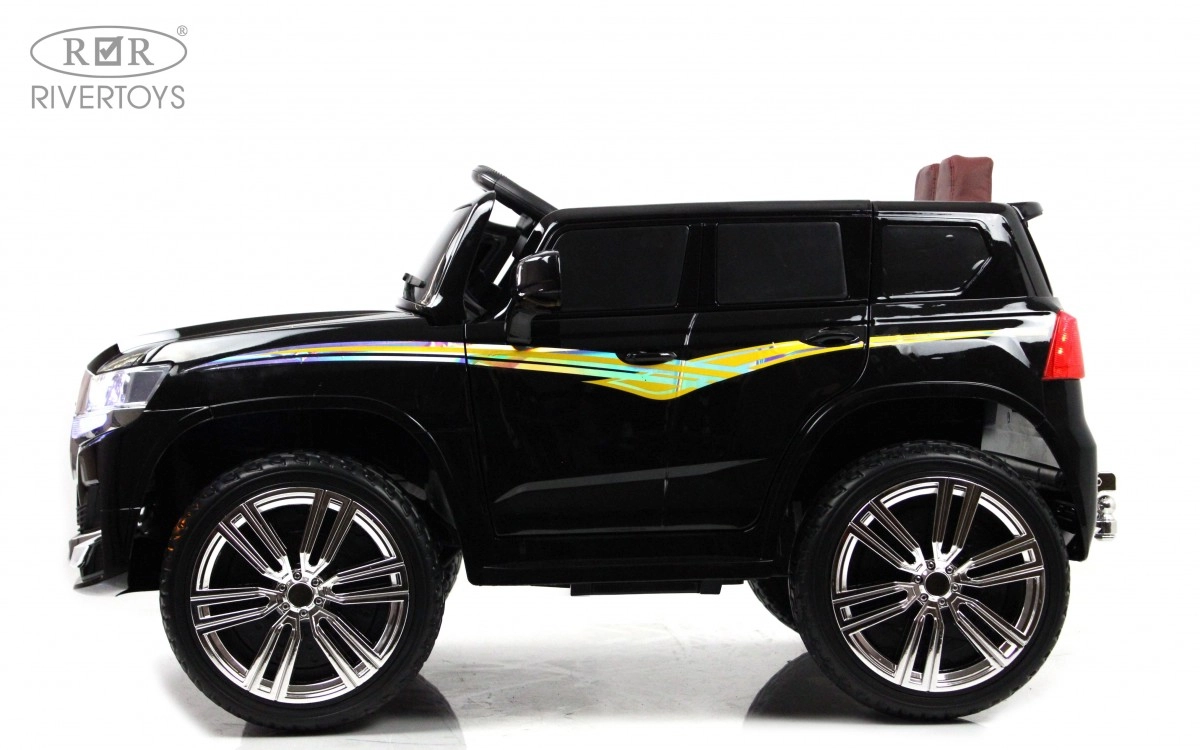 Детский электромобиль RiverToys М555БХ черный глянец jhu2bx3hbuzmi2eqc3m86mco6l485hcr