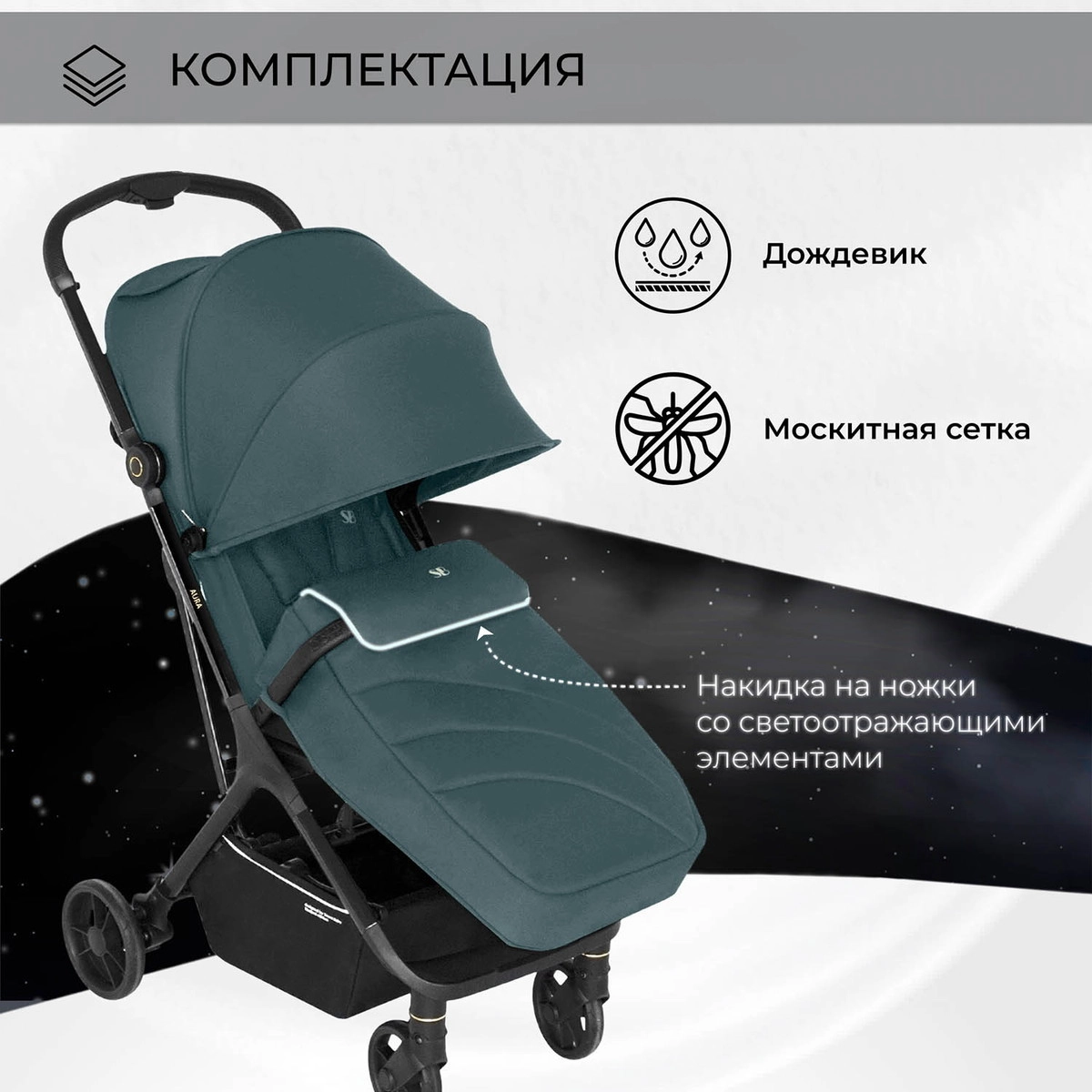 Прогулочная коляска Sweet Baby Aura Green hm0kmfy80pdy1lwt18jrby27ch9qq806