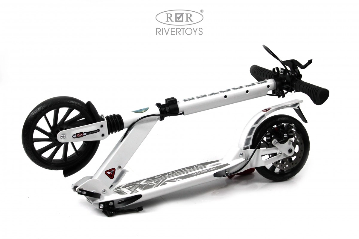 Детский самокат RiverToys HB-A7 белый 8x0x97qvbduk4qj4fhi386c4d31pbt4d
