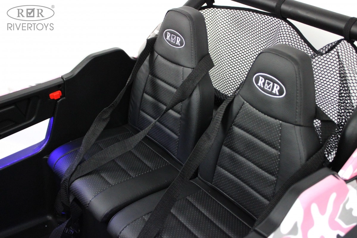 Детский электромобиль RiverToys T777TT 4WD розовый камуфляж huhoth0gxwkvvpowofsnd6uehd5yt2ec