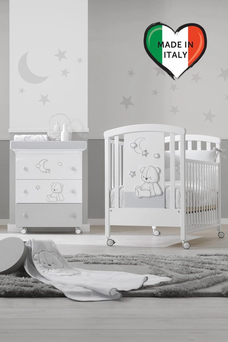 Пеленальный комод Erbesi Stella Белый/Серый 9qhfjn46j1nf02y69qvesrehy2ud7yg0