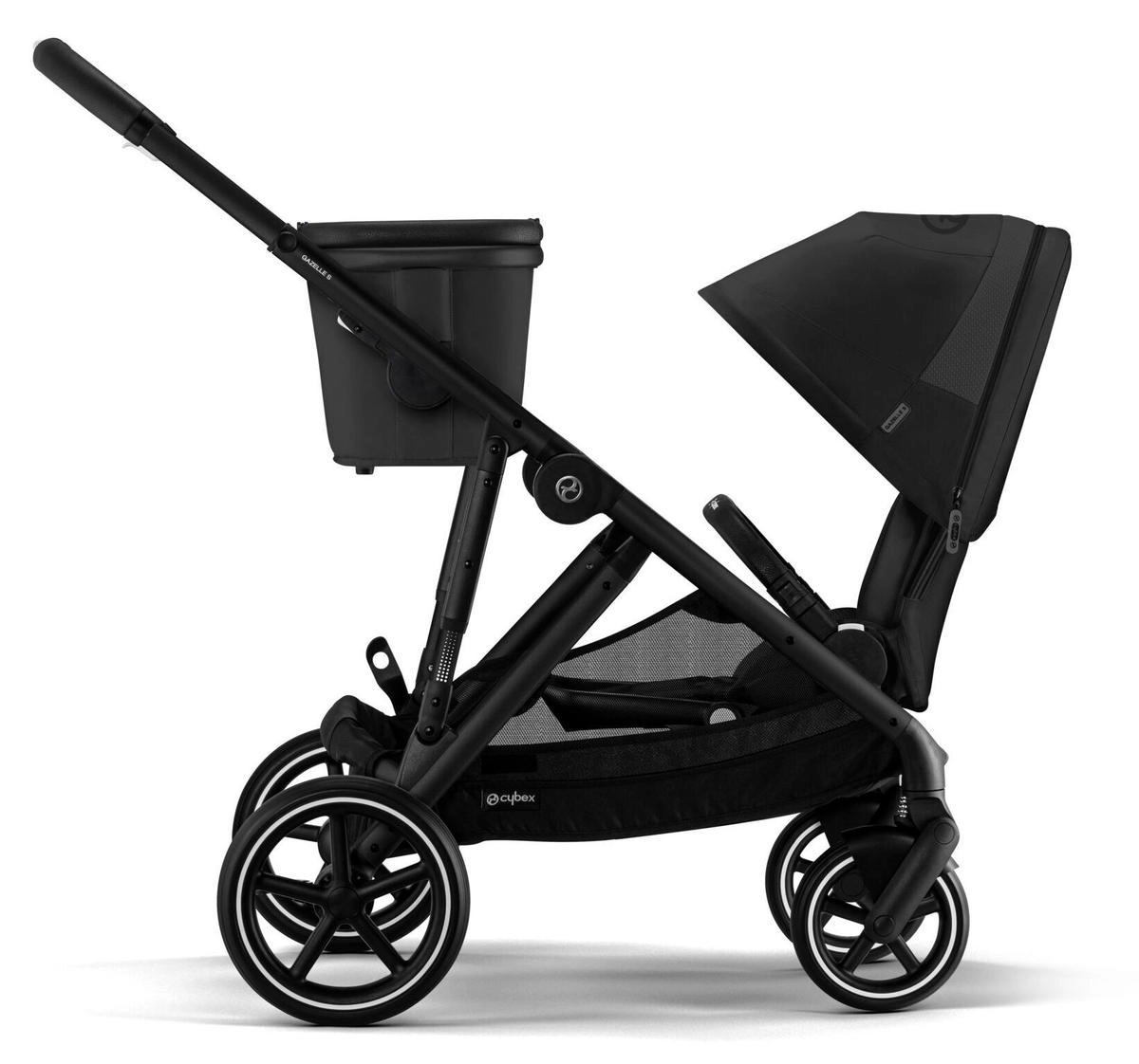 Прогулочная коляска Cybex Gazelle S BLK Moon Black с корзиной и дождевиком lph1nkuuwrbdkhjl6sf0wyyw9reh888d