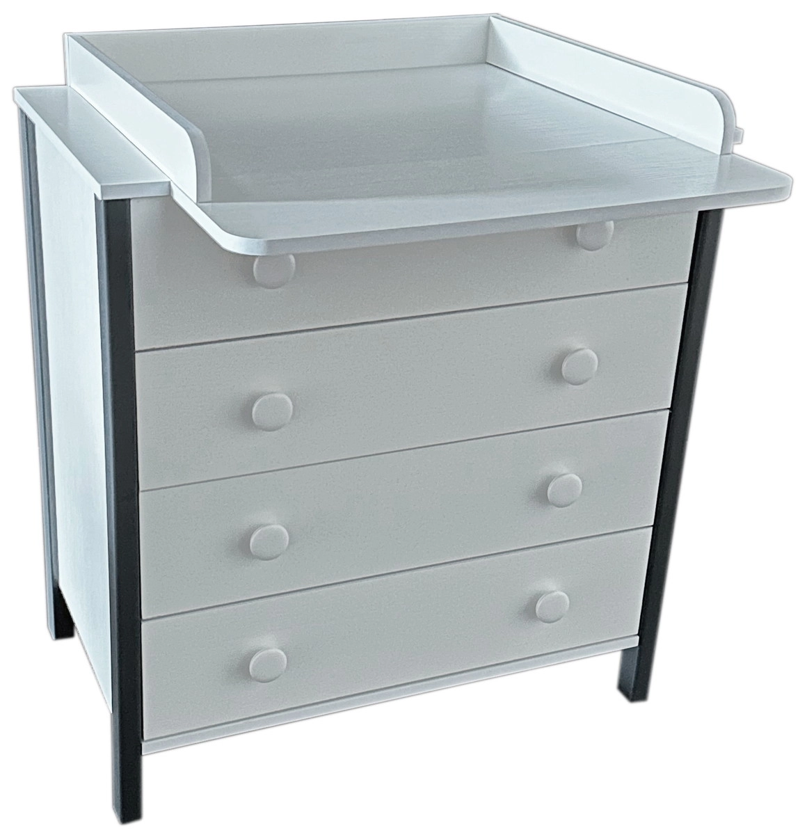 Пеленальный комод Oliver Nastya (белый/серый)