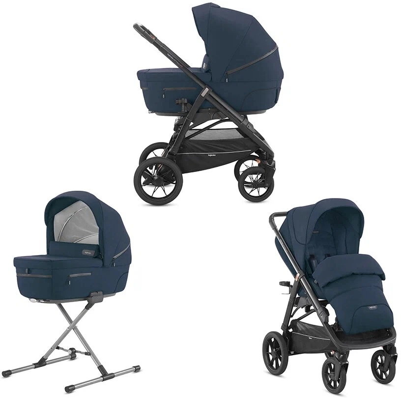 Коляска 3 в 1 Inglesina Aptica XT с подставкой под люльку Stand Up (Polar Blue)