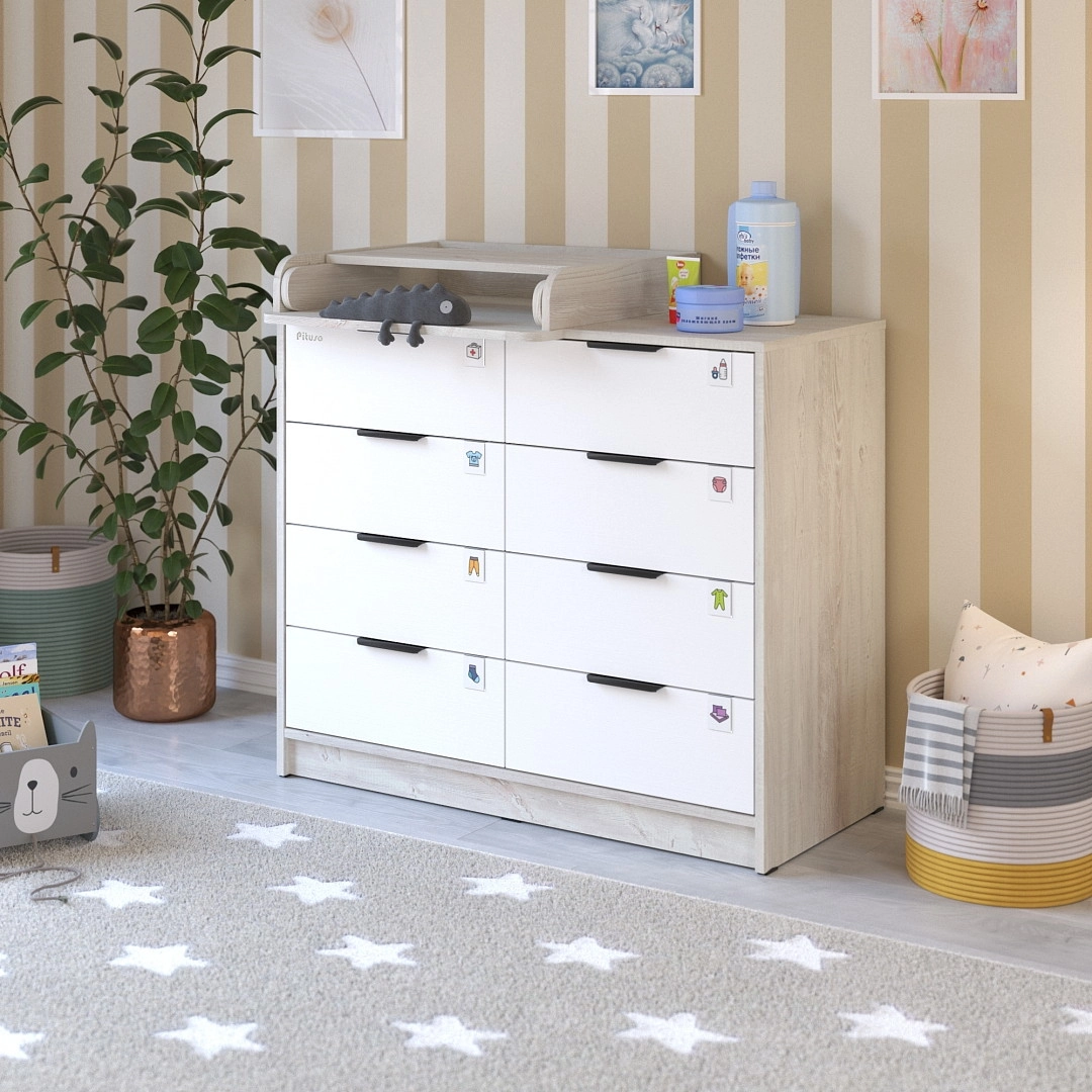 Комод Pituso Kids Optimum ЛДСП Сосна касцина-белый премиум 0j0uw3ft4gjyr97vwyytofj0nvgu89jo