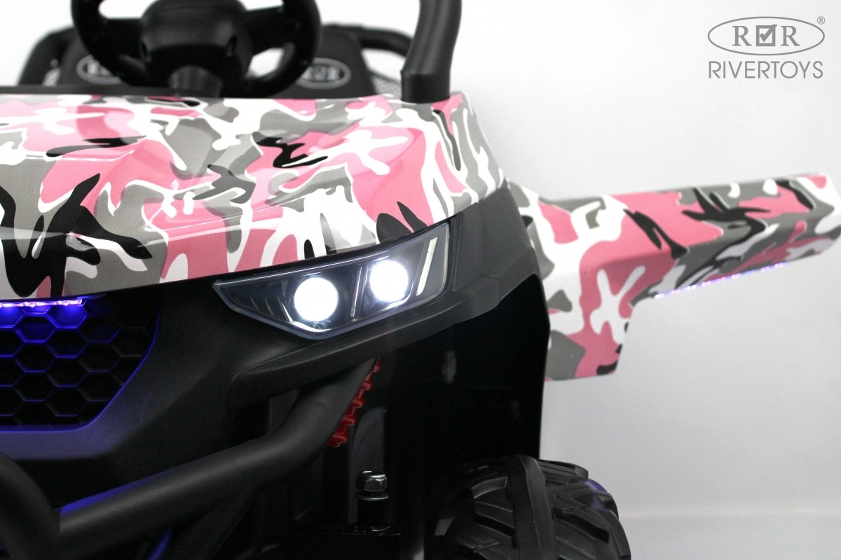 Детский электромобиль RiverToys T777TT 4WD розовый камуфляж r19kdcinumqnv72vay0lwbco4vbb0wp6