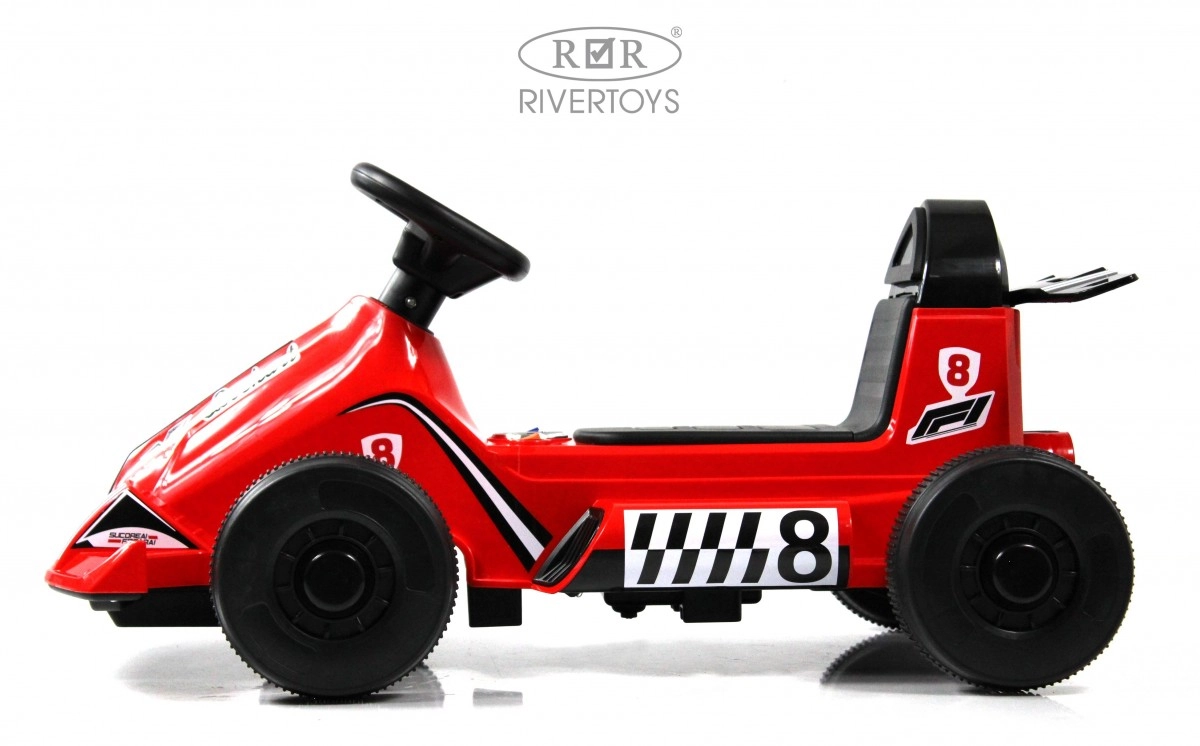 Детский электромобиль RiverToys K008PX красный u9g1kflve58ltatyytnrscsyv676b02j