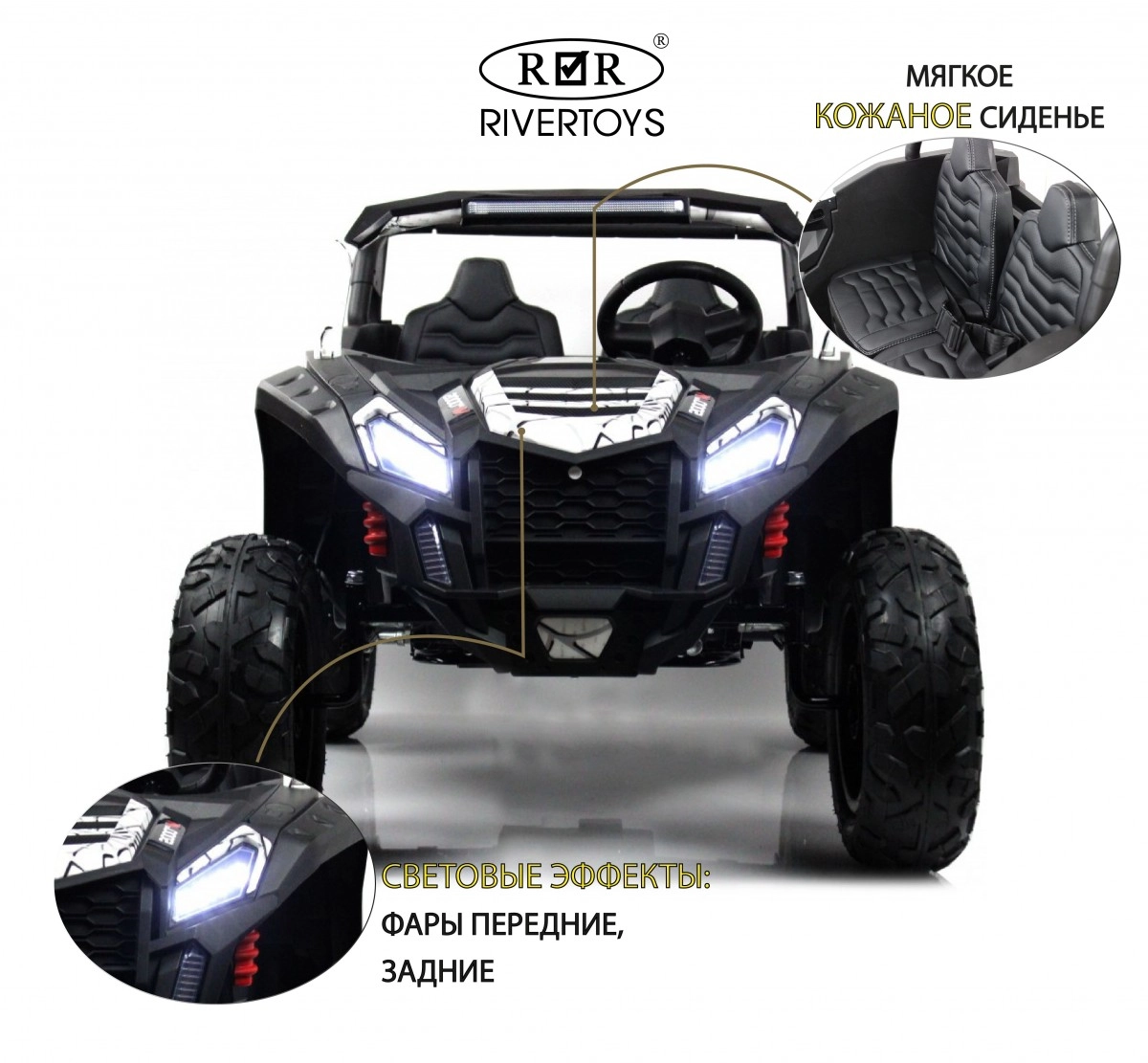 Детский электромобиль RiverToys M222MM белый 70m6l56e48t2mvo8ipq90aapl20vvprz