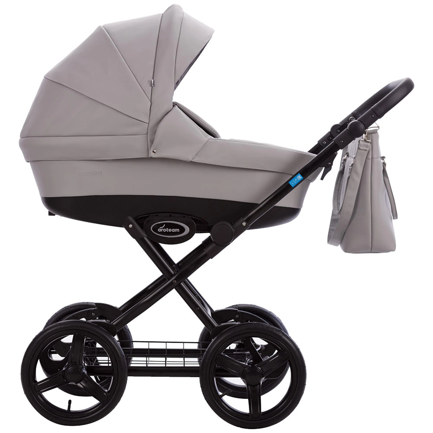 Коляска 2в1 AroTeam COCOLINE PRIMA  серая кожа 108132968-kolyaska-2v1-aroteam-cocoline-prima--seraya-kozha