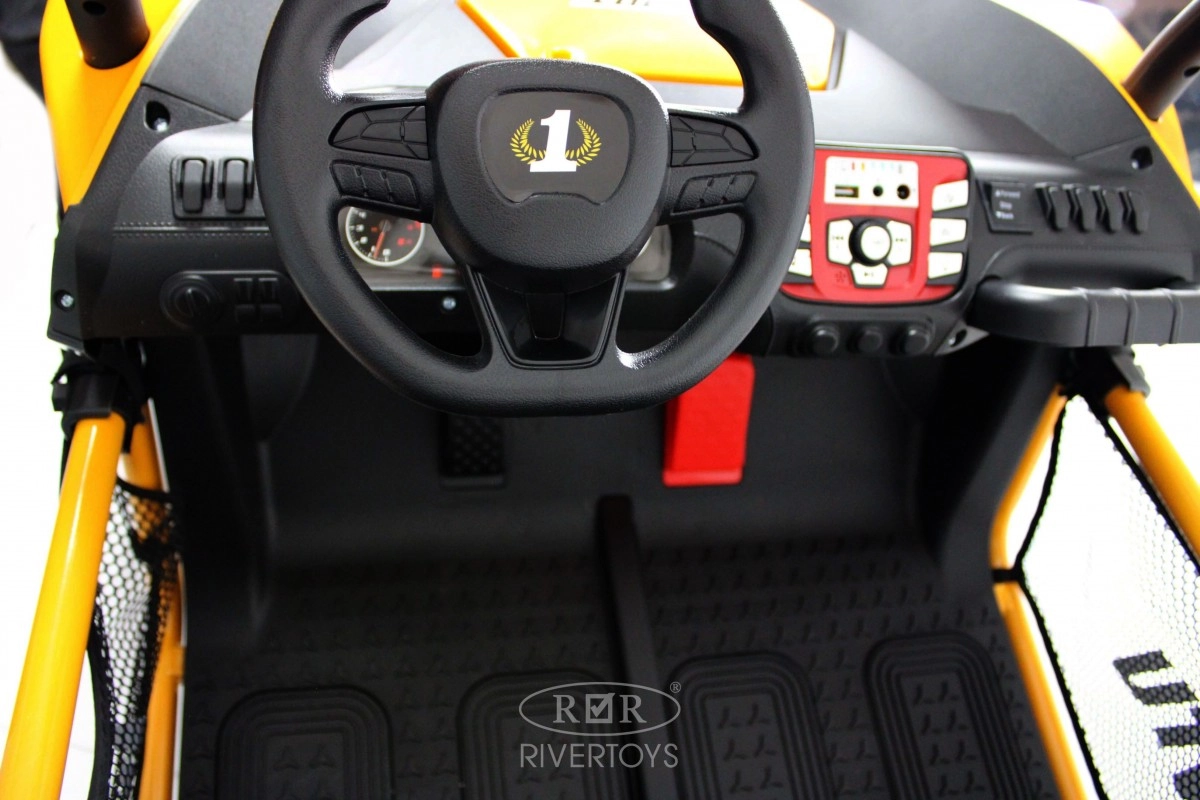 Детский электромобиль RiverToys P555PP оранжевый 1pjk5qzfu66llv4jfhklruabks1nkh41