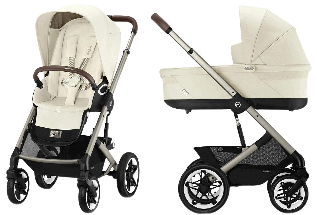 Коляска 2 в 1 Cybex Talos S Lux TPE (Seashell Beige с дождевиками)