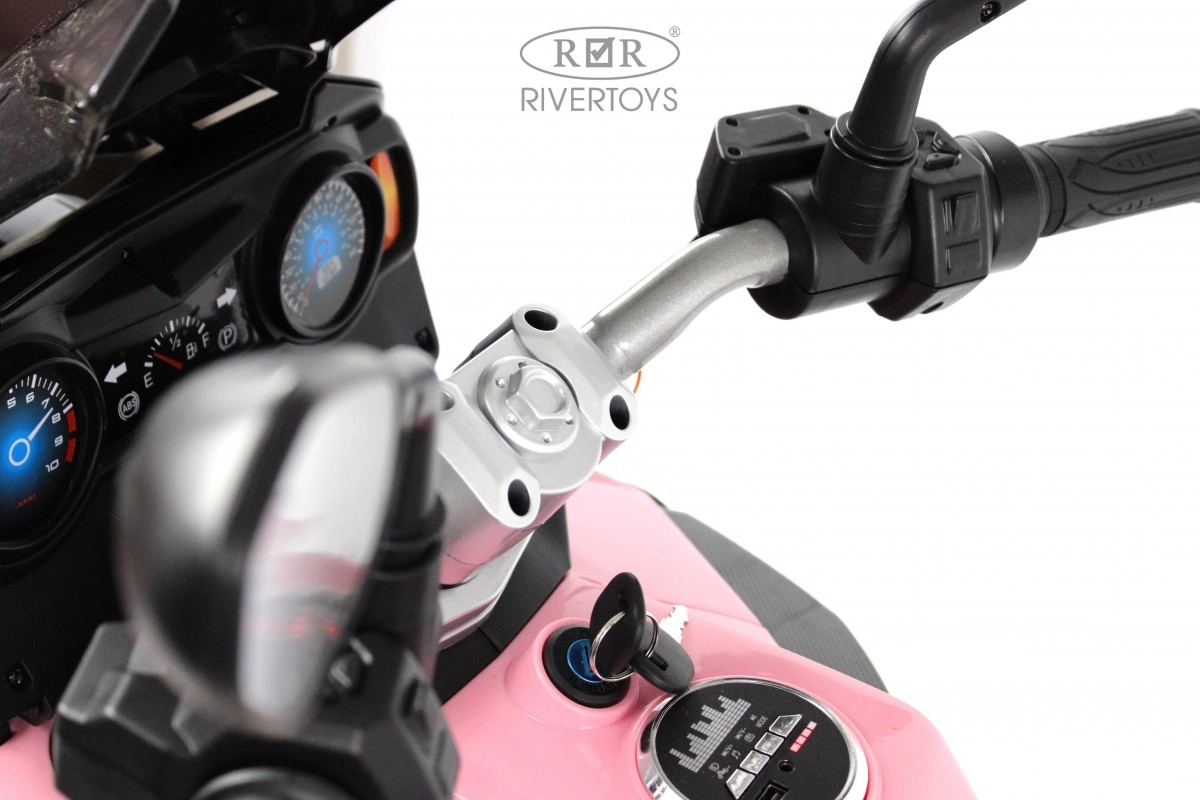 Детский электромотоцикл RiverToys М111БХ розовый zsd0sgpwt3mv1wesn7nd7ntrn40qyigb