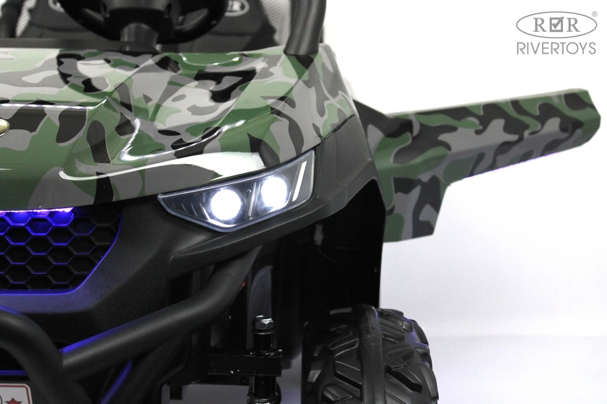 Детский электромобиль RiverToys T777TT 4WD зеленый камуфляж ljf0y1l9bhoqh50u2wlbb549kuafnre7