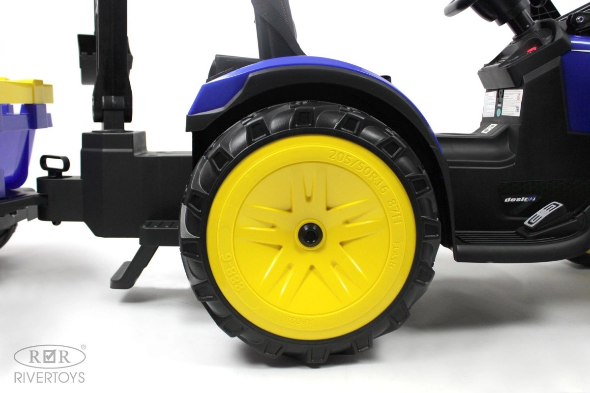 Детский электромобиль RiverToys экскаватор-погрузчик A777MP BLUE синий 1aeg54odzj067cwcdavptbqipt9si428