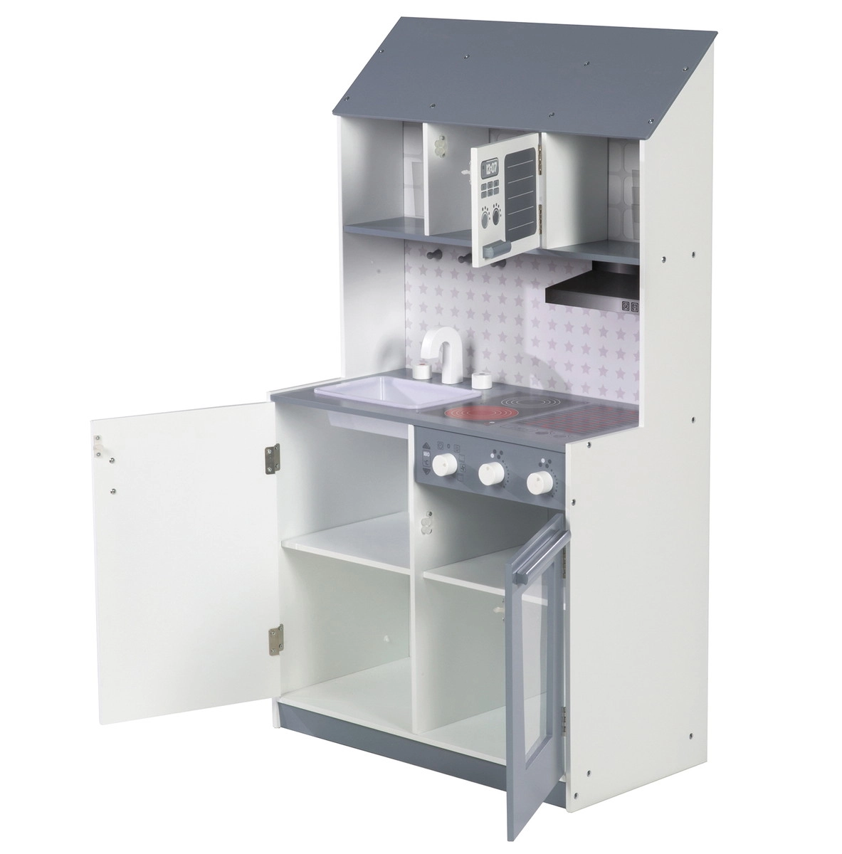 Детская игровая кухня ROBA белый/серый 0cr5agqlgm5b6jp3sugapkwtkzwi9lra