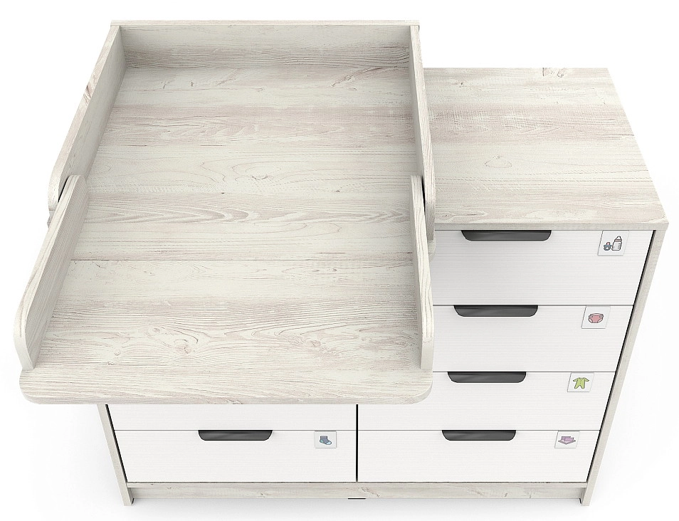 Комод Pituso Kids Optimum ЛДСП Сосна касцина-белый премиум ag8q7uds745v0ojulbjtbd9gxtnug4fp
