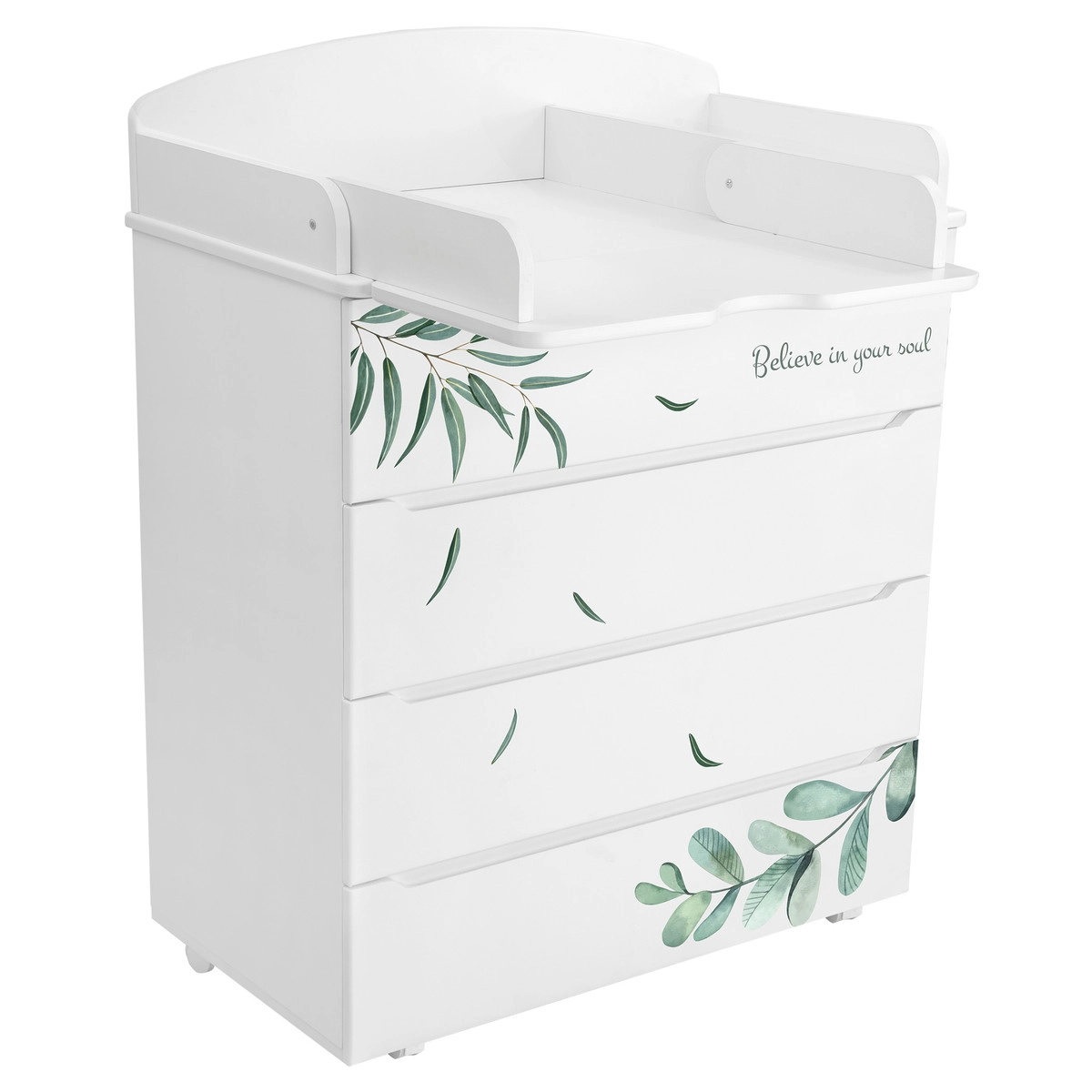 Комод Indigo Green Line с узким пеленальным столиком, ЛДСП, МДФ  Травинки 80cofgccnw14pqll3jjyl2kjbxlbfavj