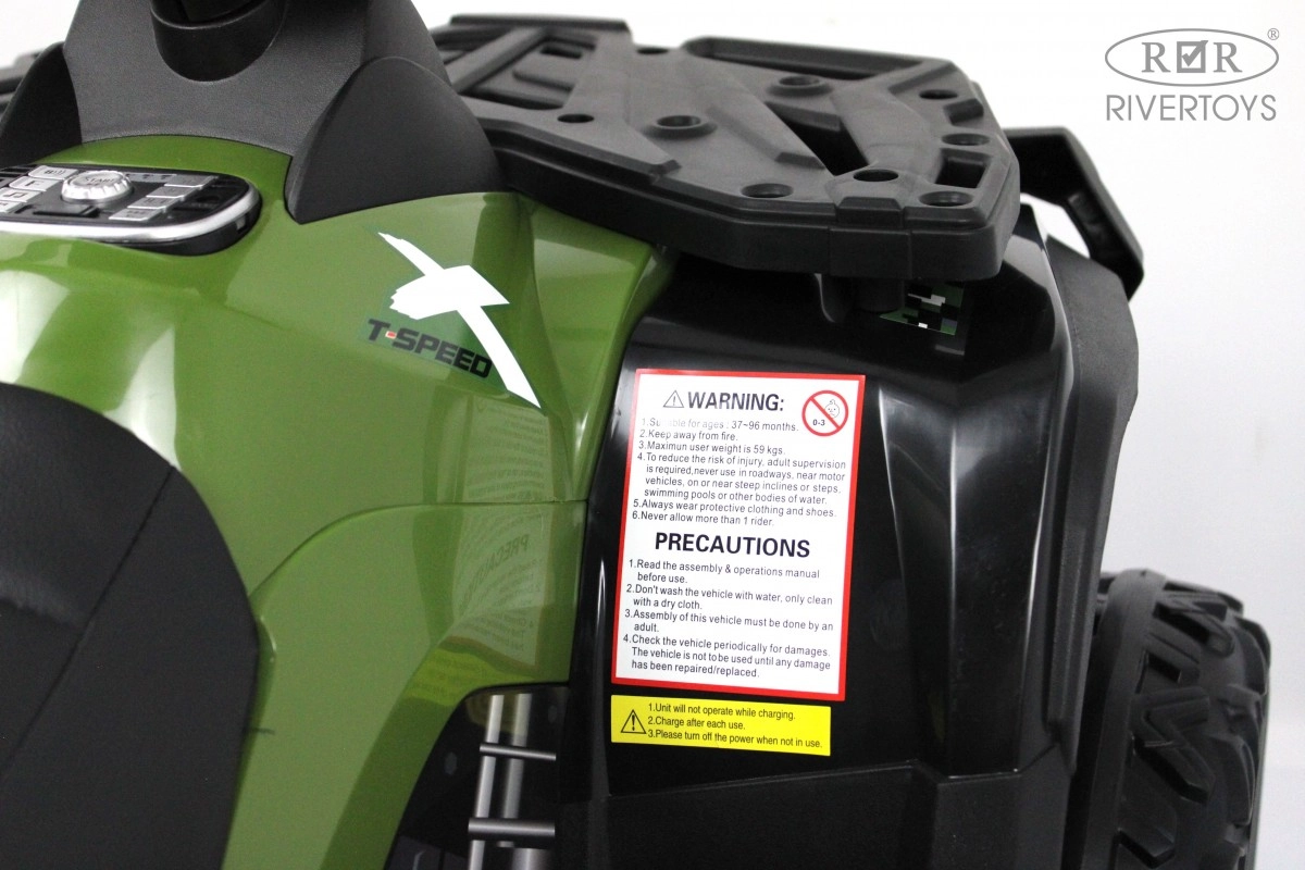 Детский квадроцикл RiverToys T001TT 4WD зеленый p8ubm0l4432tnbxnq48qkansd3ngek91