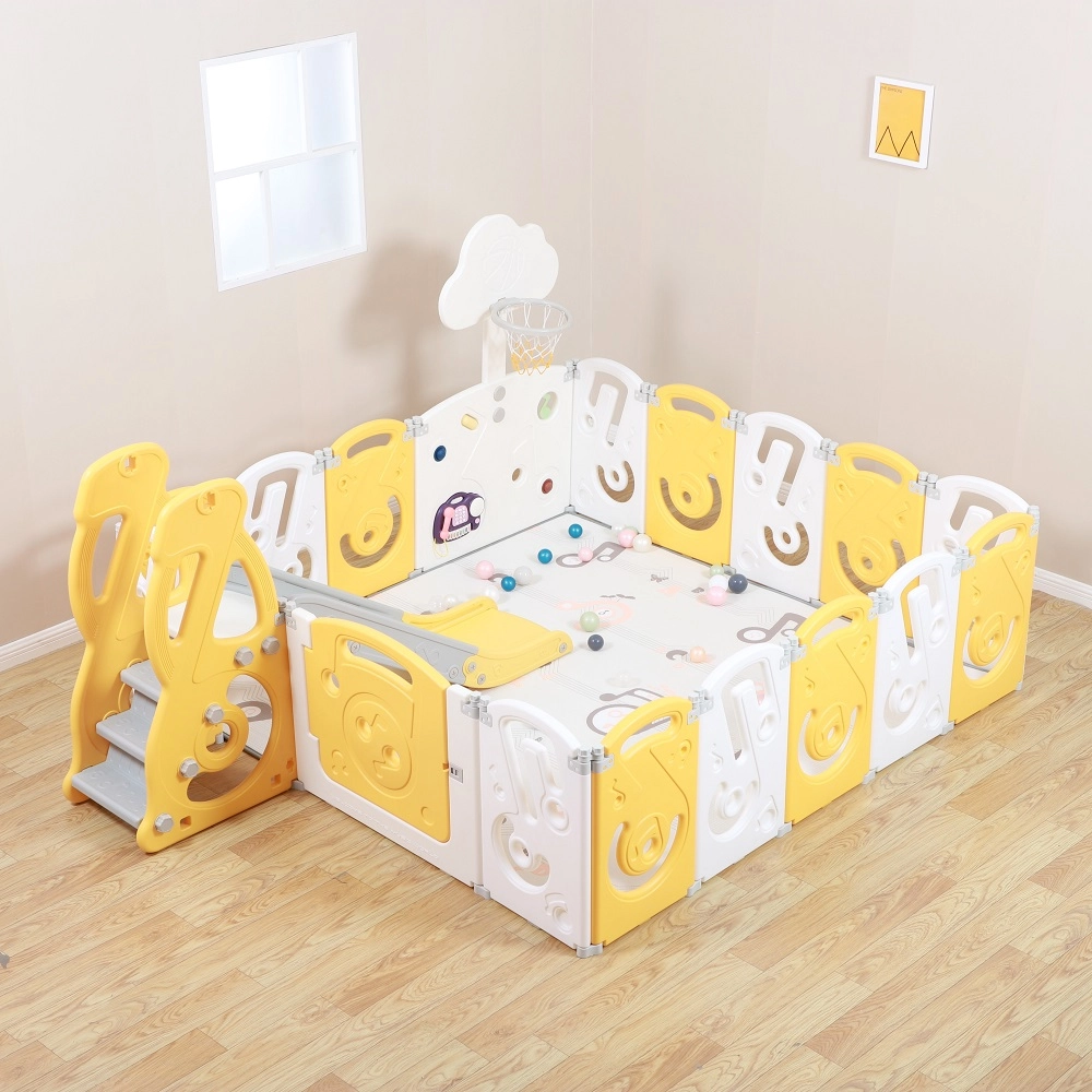 Манеж UNIX Kids SUPREME Music 200x200 Yellow 108131737-manezh-unix-kids-supreme-music-200x200-yellow