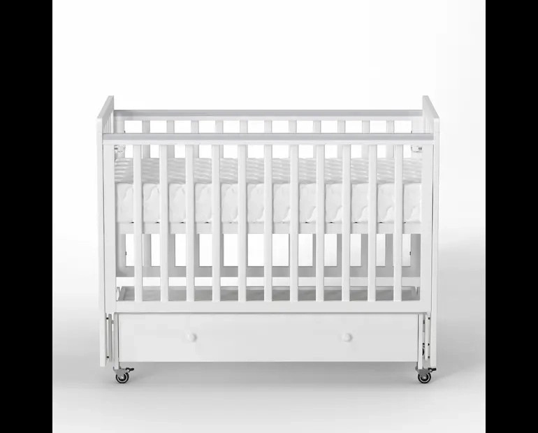 Детская кроватка ANTEMI Classic Sleep 120х60(Ящ+м) (Белый)