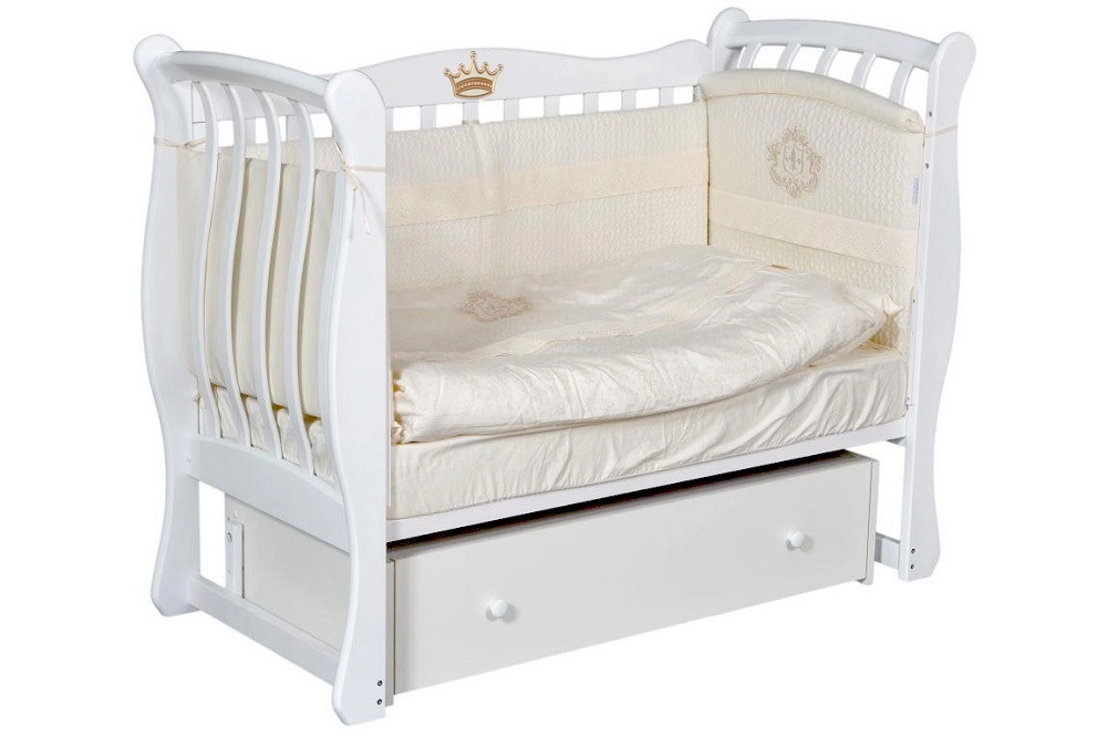 Детская кроватка Oliver Viana с универсальным маятником и ящиком Белый j7qczwma39d0aoxe23yi8d79woiyf512