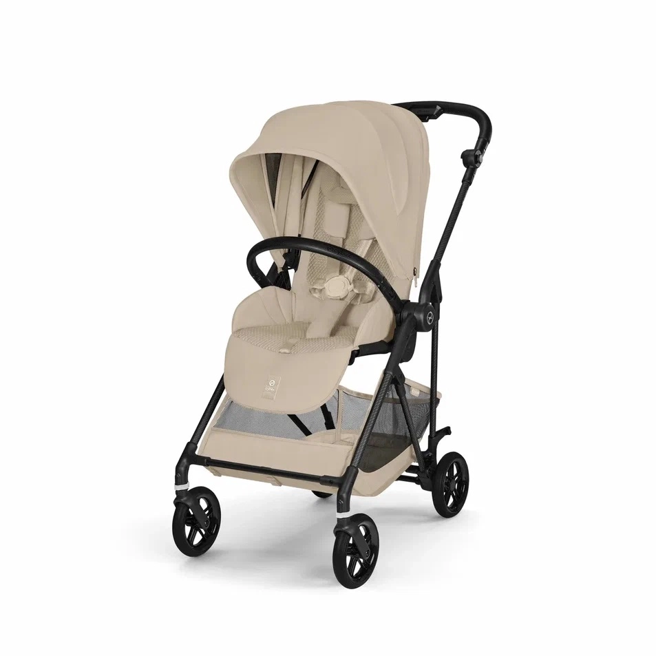 Прогулочная коляска Cybex Melio Carbon (Almond Beige New с дождевиком)