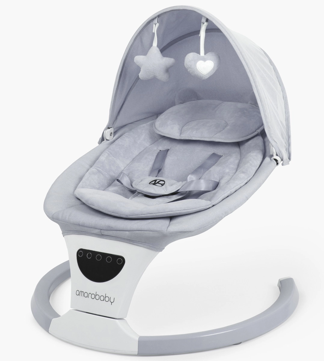 Детские электрокачели AmaroBaby Teddy Swing серый 4l26qw3xyo2s3rl9ynqyz4cgowkvbnxb