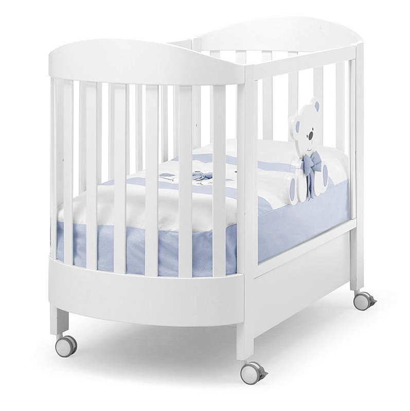 Комплект в овальную кроватку Erbesi Tato Ovale 3 предмета белыйголубой3