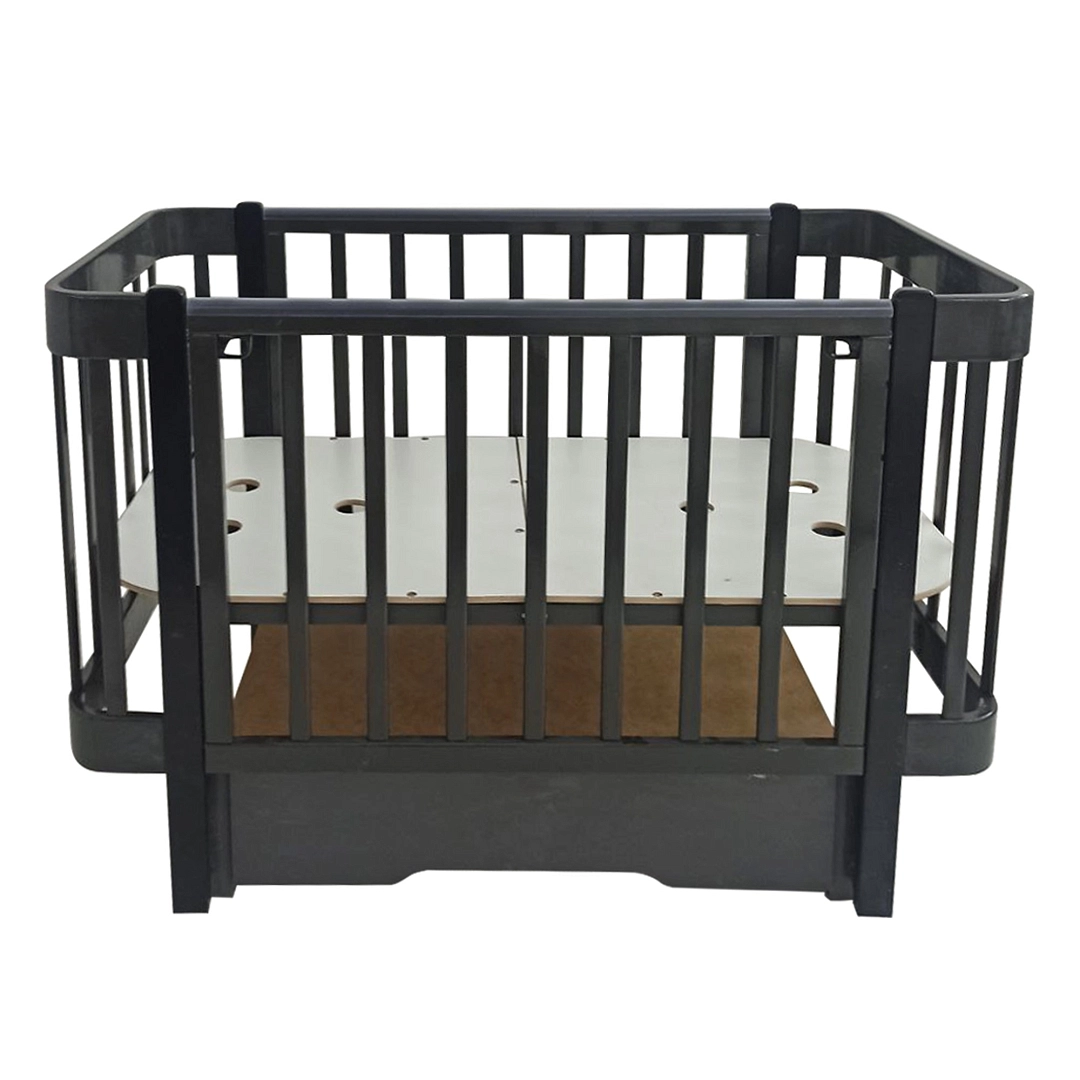 Детская кроватка PITUSO Olivia маятник/ящик/автостенка/колесо 120*60 см (Грей)