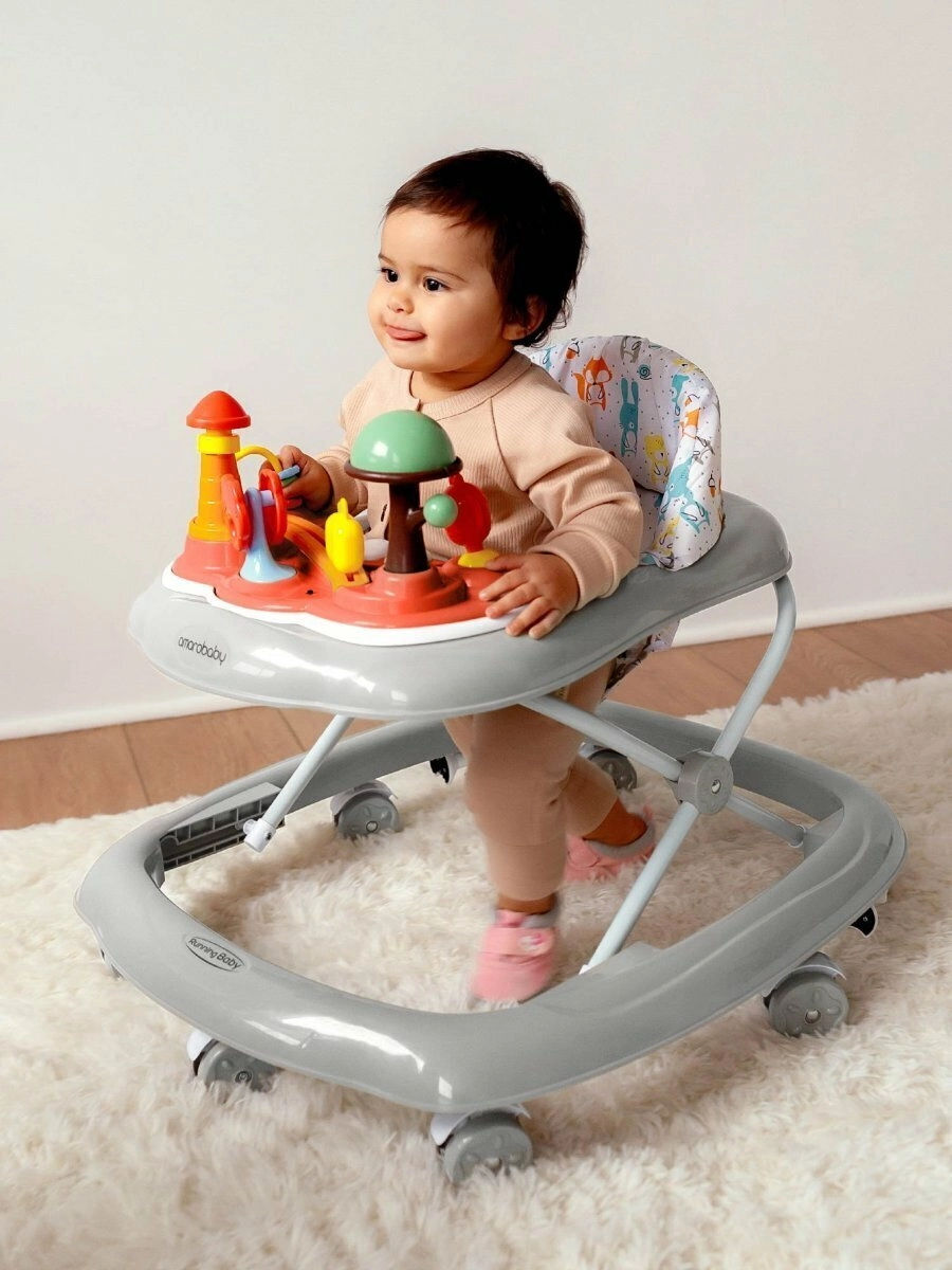 Ходунки детские с электронной игровой панелью AmaroBaby Running Baby Серый 085f885753ae473e0e8278dfc207a1e5