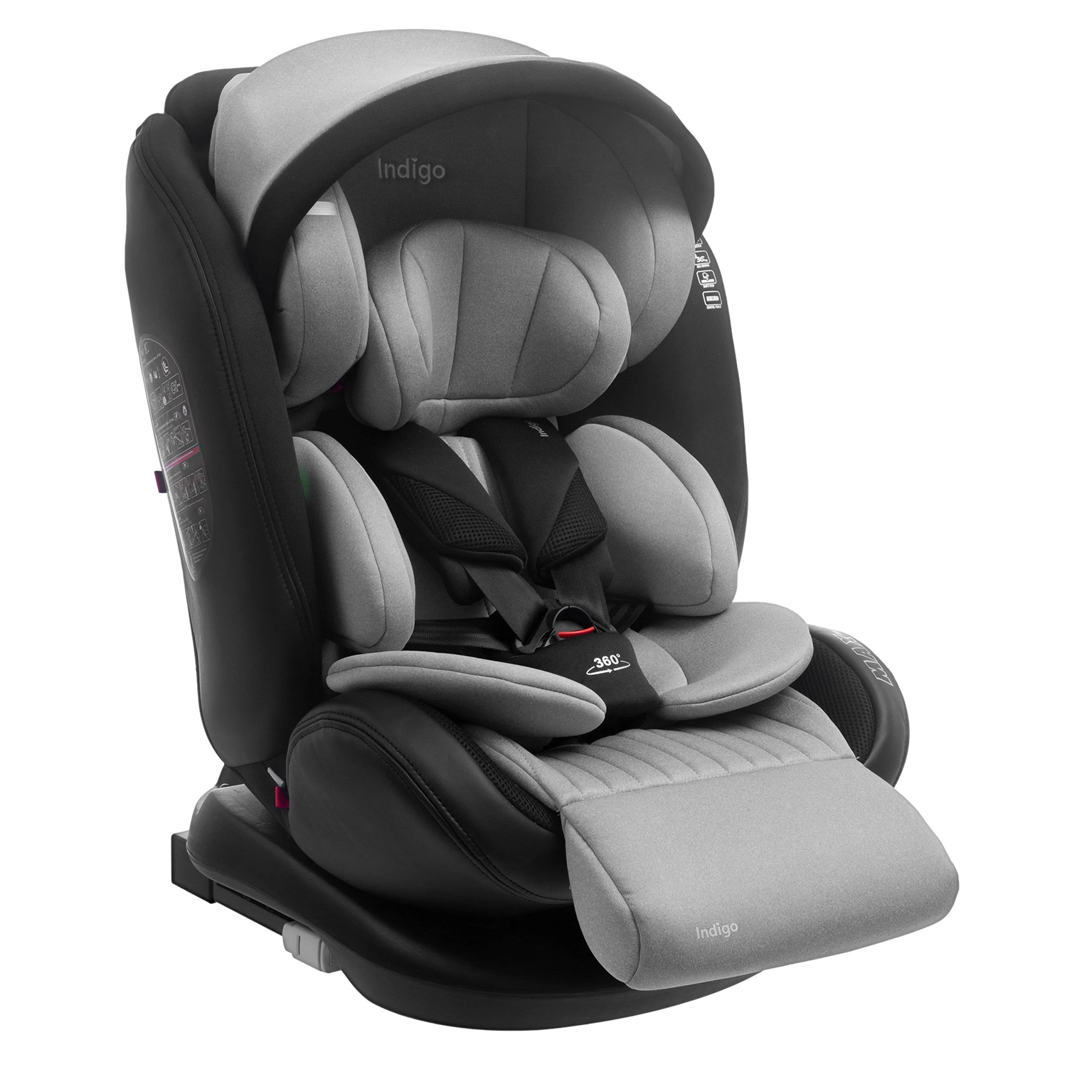 Автокресло Indigo MAX-X ISOFIX, ST-3 Серый f8789de4f76909e19c007c91ce865f61