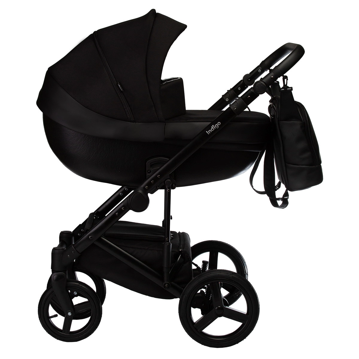 Коляска 2 в 1 Indigo TOUR ECO  черная кожа+черный wtb5p7s9kzzpazf68vozqaln0q6ltln8