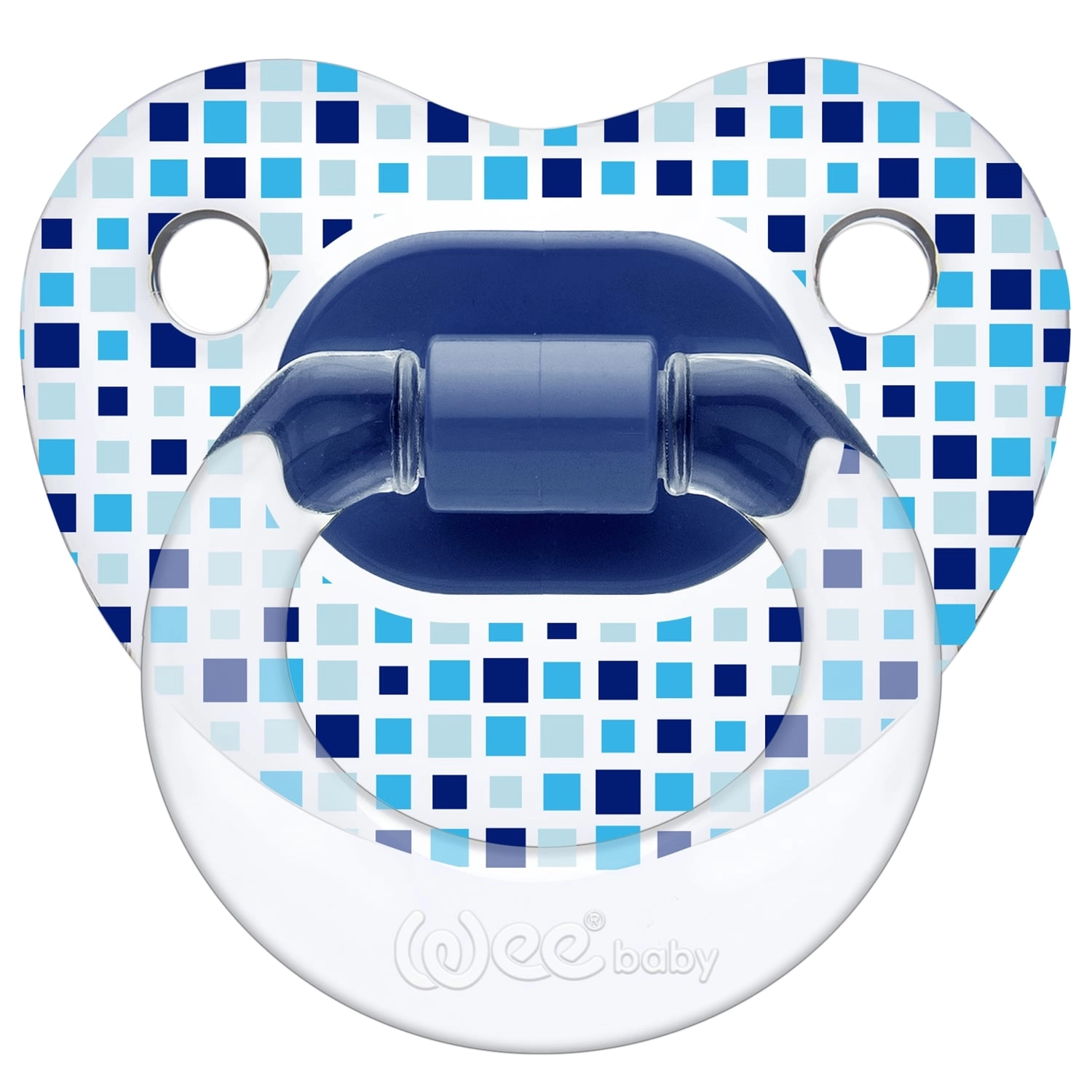Ортодонтическая соска-пустышка WeeBaby прозрачная, с рисунком, с 6 месяцев синий 30736d4c32b82f69475ce5838c8d2309