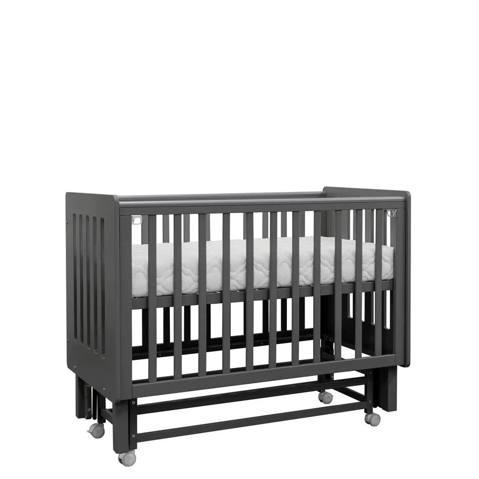 Детская кроватка ANTEMI Mari 120х60 с маятником (Графит)