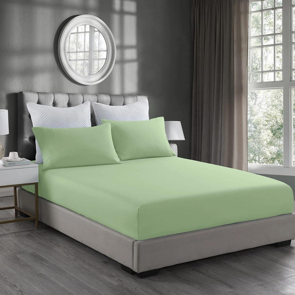 Трикотажная простыня на резинке 180х200х20 Олива ВБ 7f28c3c0cc09f1760d612807ae747323