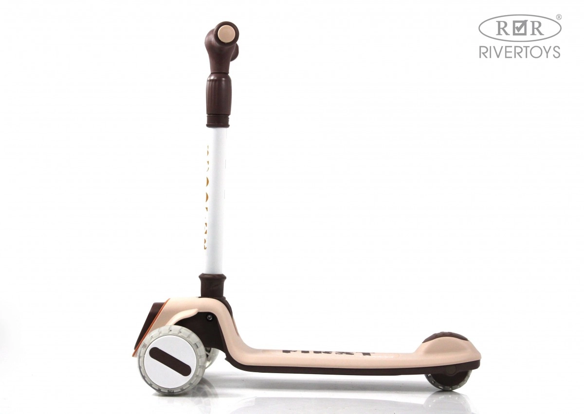 Детский самокат RiverToys HB-T-ONE коричневый 4pw61oxpzltsqy2urbcqcfnj5bdiemk2