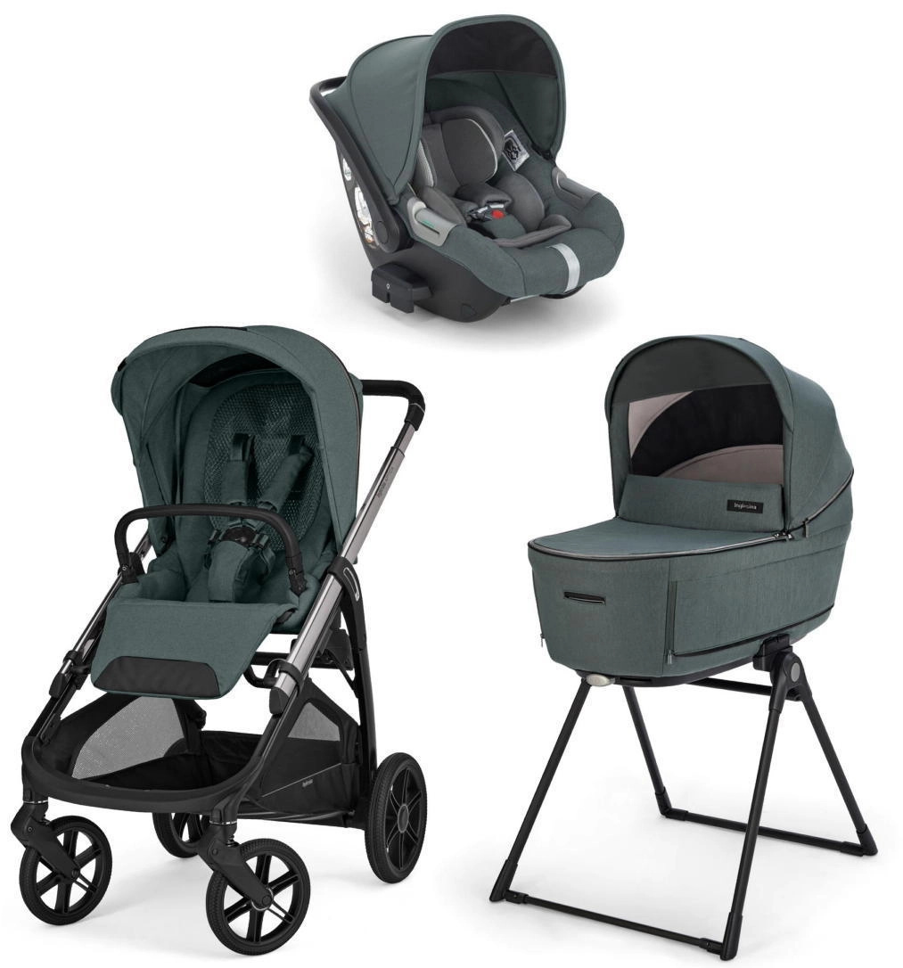 Коляска 3 в 1 Inglesina Aptica (DRW I-Size) с подставкой под люльку Stand Up (Emerald Green)