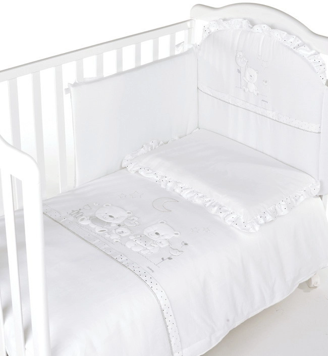 Комплект белья из 5-и предметов Italbaby Happy Family Romantic белый f9t1y0bvpdc8mo7yawcri5cmm31syj98