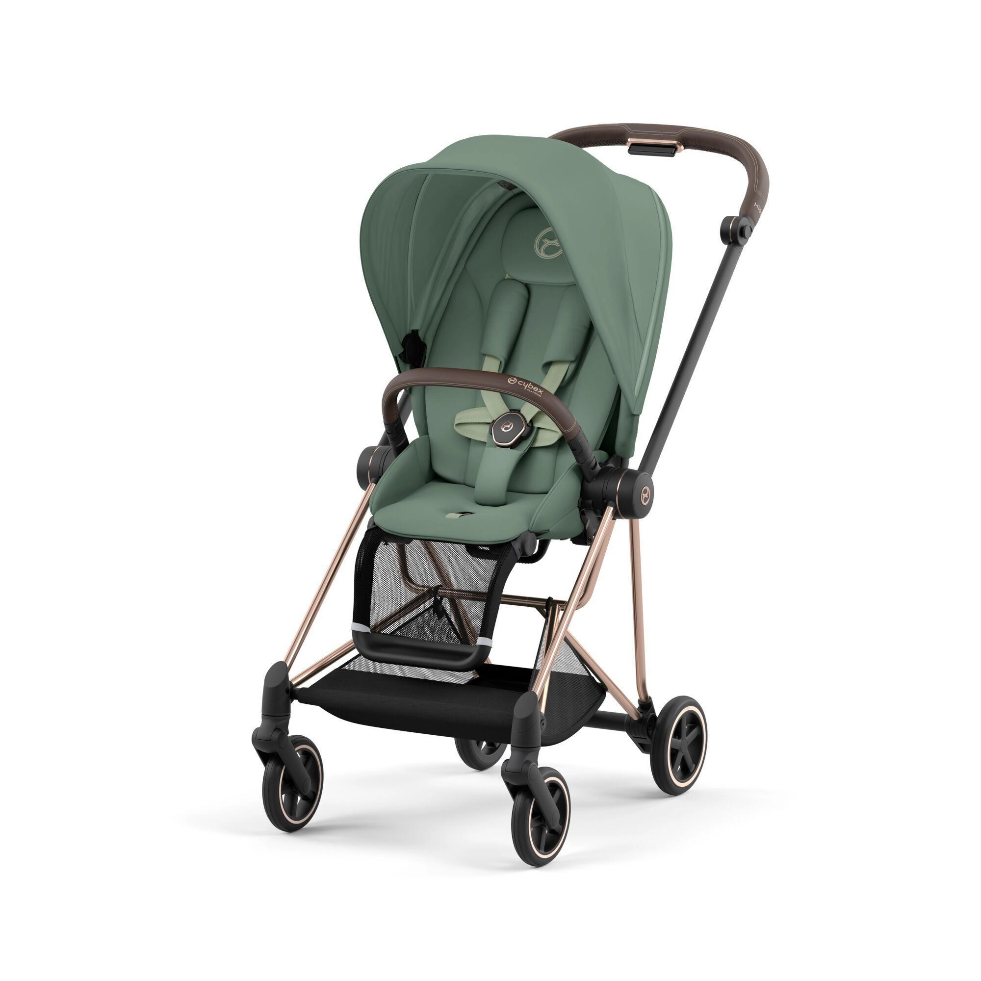 Прогулочная коляска Cybex Mios III (Rosegold, Leaf Green)
