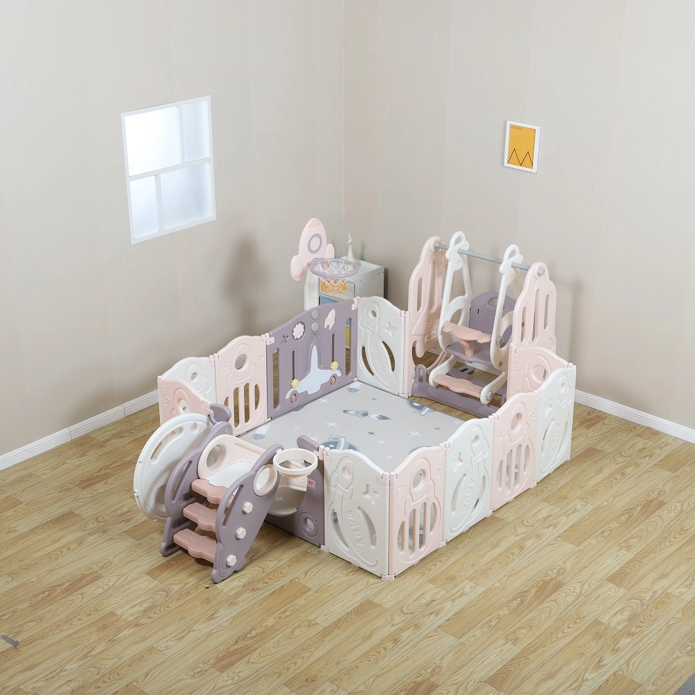 Манеж UNIX Kids SUPREME Space 160x160  Rose с качелями 108131726-manezh-unix-kids-supreme-space-160x160--rose-s-kachelyami