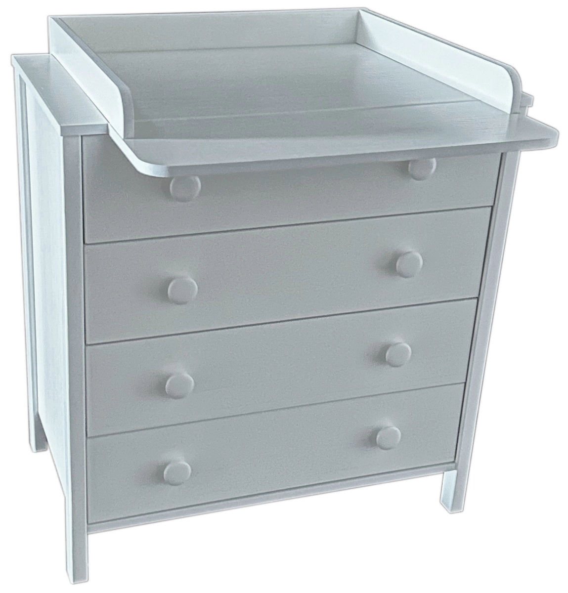 Пеленальный комод ByTwinz Sia (белый/белый)