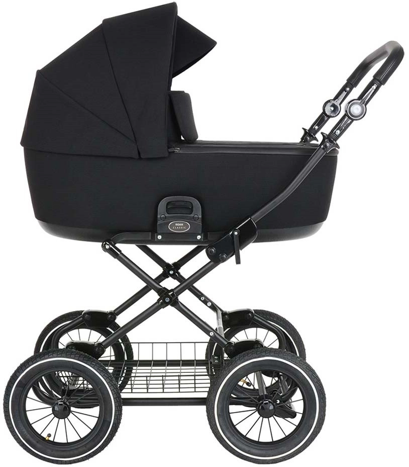Коляска 2 в 1 Roan Bass Next Classic, d12 Black /d12/руч.Коричневый ihqgf98nxyw6pq3mhbc2sw3g1qoys1a0