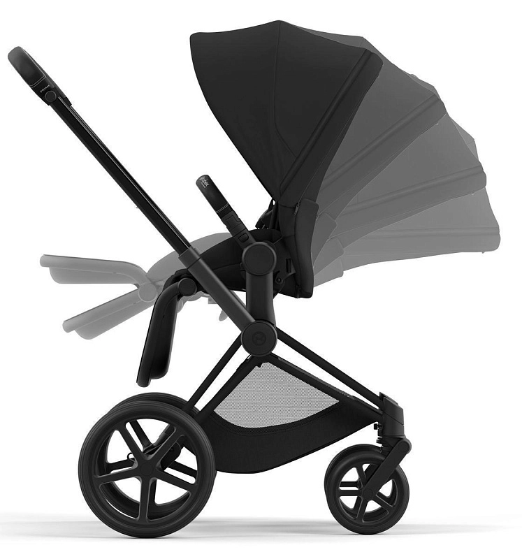 Коляска 2 в 1 Cybex Priam IV Matt Black complete Sepia Black6