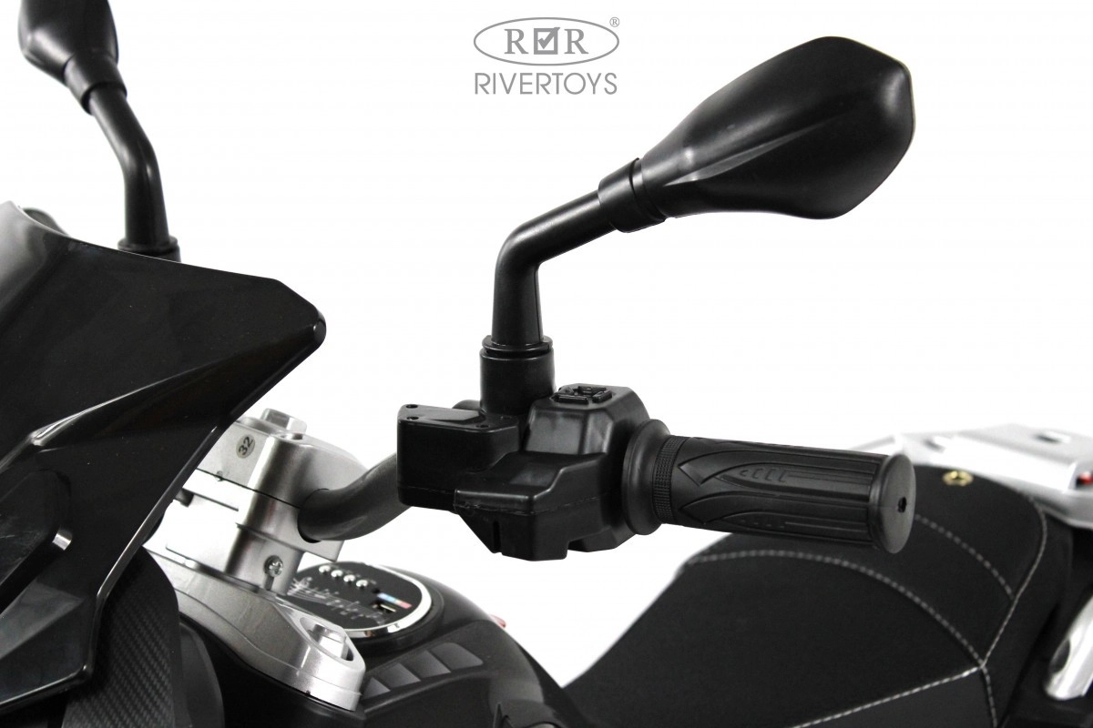 Детский электромотоцикл RiverToys М009БХ серый nugtv9yv59ttyx03xla3s4bprsbkndu5