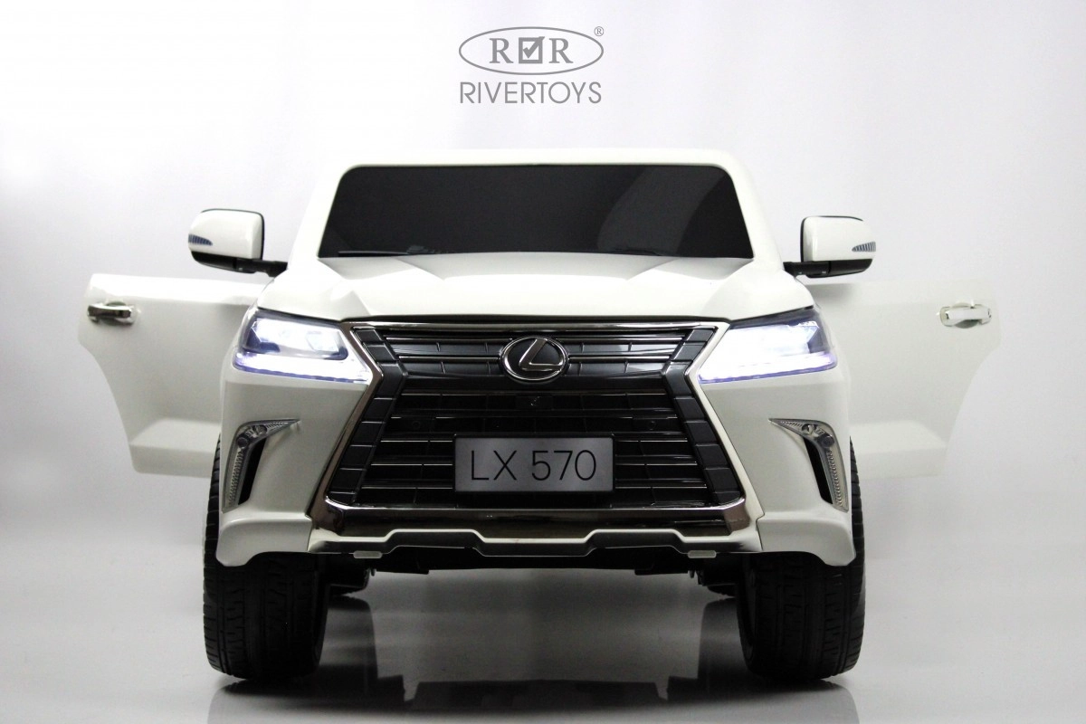 Детский электромобиль RiverToys Lexus LX570 Y555YY белый btwi0ngb52foxrnwue0mzfk1kdcyhy0a
