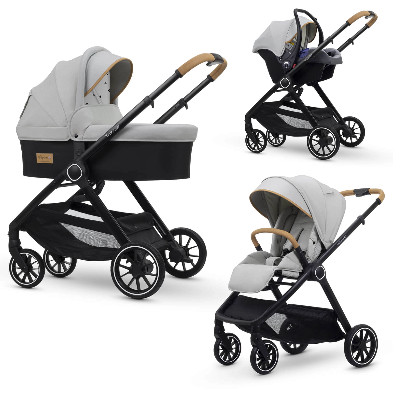 Коляска 3 в 1 Esspero Traveler (Grey)
