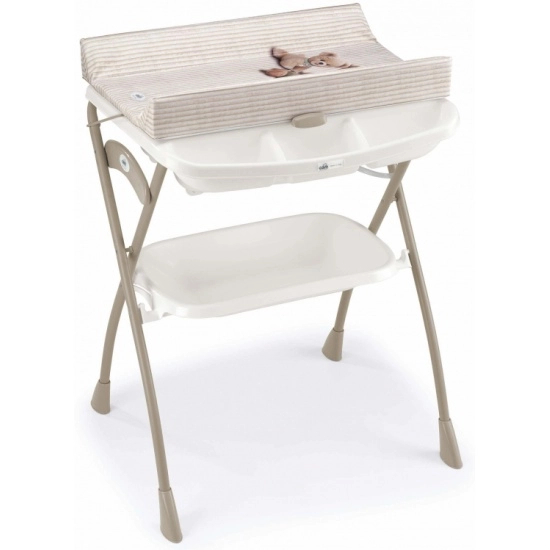 Пеленальный столик Cam Volare (264 бежевый с мишкой(ванночка белая))
