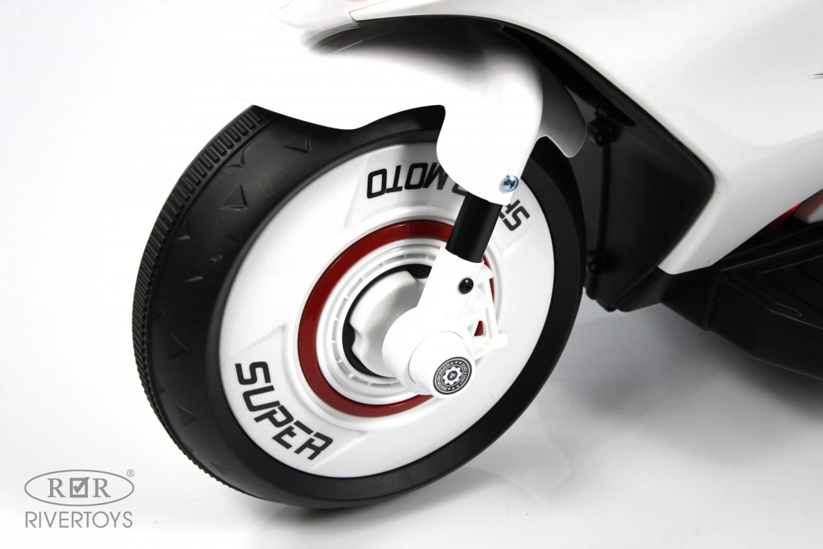 Детский электромотоцикл RiverToys G004GG белый ppce4eaf1d5rjtrq1mzvlkx6bq0qn4jy